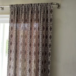 West Elm Jacquard Rhombus Curtain Slate 48”x96”